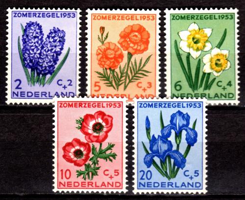 Poštovní známky Nizozemí 1953 Kvìtiny Mi# 607-11 Kat 22€