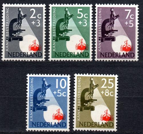 Poštovní známky Nizozemí 1955 Boj proti rakovinì Mi# 662-66 Kat 11€