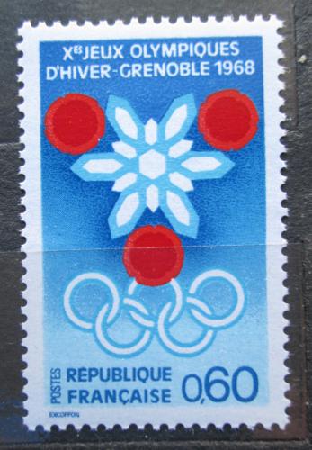 Poštovní známka Francie 1967 ZOH Grenoble Mi# 1576