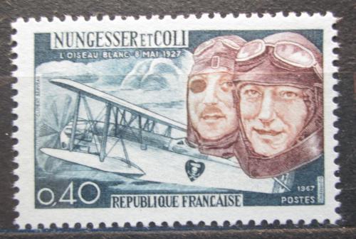 Poštovní známka Francie 1967 Charles Nungesser a François Coli, letci Mi# 1580