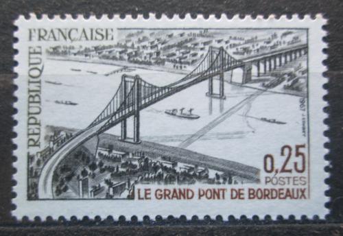 Poštovní známka Francie 1967 Most pøes øeku Garonne v Bordeaux Mi# 1581
