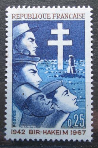 Poštovní známka Francie 1967 Bitva o Bir-Hakeim Mi# 1599