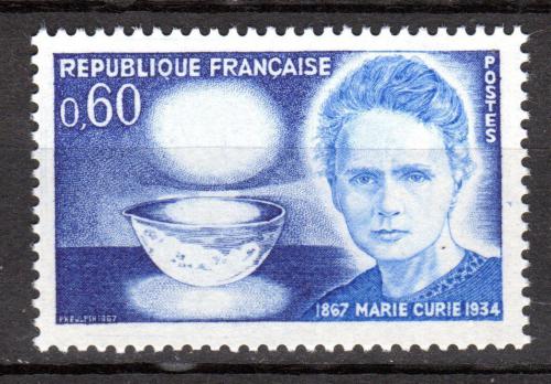 Poštovní známka Francie 1967 Marie Curie-Sk³odowská Mi# 1600