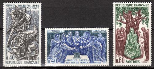 Poštovní známky Francie 1967 Historické události Mi# 1604-06
