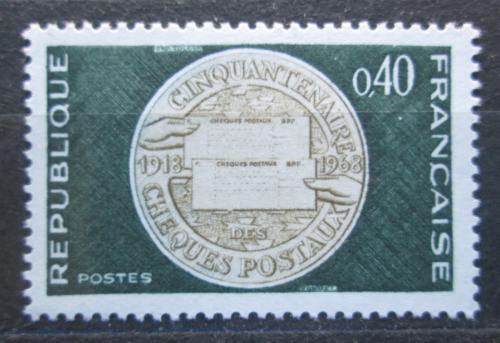 Poštovní známka Francie 1968 Poštovní šeky, 50. výroèí Mi# 1609