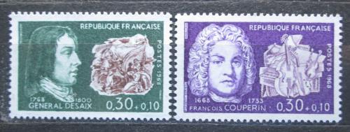 Poštovní známky Francie 1968 Osobnosti Mi# 1617-18