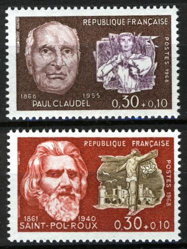 Poštovní známky Francie 1968 Osobnosti Mi# 1629-30