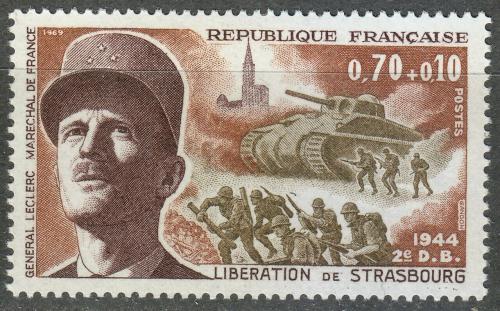Poštovní známka Francie 1969 Generál Philippe Leclerc Mi# 1691