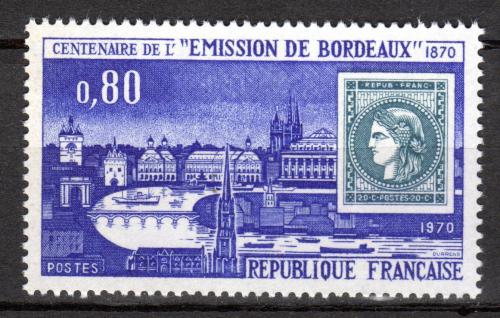Poštovní známka Francie 1970 První známky z Bordeaux, 100. výroèí Mi# 1730