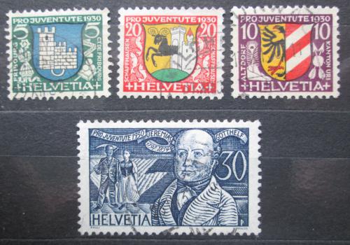 Poštovní známky Švýcarsko 1930 Znaky a Jeremias Gotthelf, Pro Juventute Mi# 241-44 Kat 10€