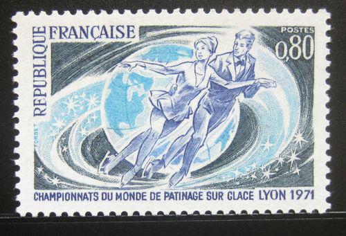 Poštovní známka Francie 1971 MS v krasobruslení Mi# 1739