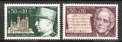 Poštovní známky Francie 1971 Osobnosti Mi# 1741-42