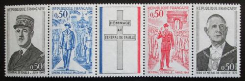 Poštovní známky Francie 1971 Charles de Gaulle Mi# 1772-75 Kat 5€