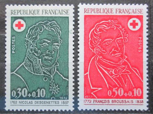 Poštovní známky Francie 1972 Èervený køíž, osobnosti Mi# 1815-16