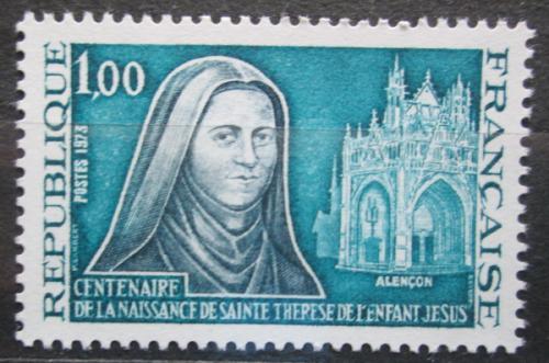 Poštovní známka Francie 1973 Svatá Terezie z Lisieux Mi# 1817
