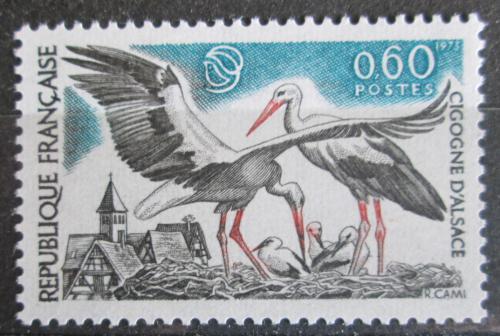 Poštovní známka Francie 1973 Èáp bílý Mi# 1831