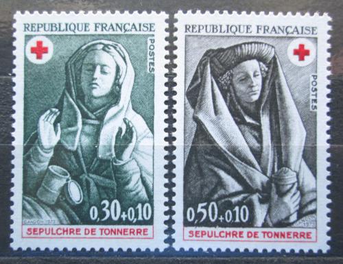 Poštovní známky Francie 1973 Èervený køíž, umìní Mi# 1859-60