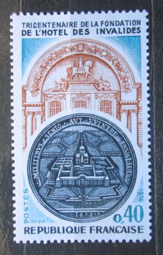 Poštovní známka Francie 1974 Hôtel des Invalides, 300. výroèí Mi# 1879