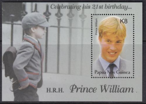 Poštovní známka Papua Nová Guinea 2003 Princ William Mi# Block 26 Kat 6€