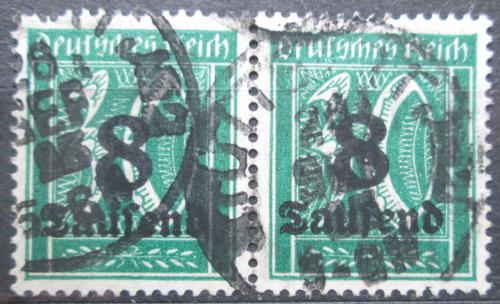 Poštovní známky Nìmecko 1923 Nominální hodnota pøetisk pár Mi# 278