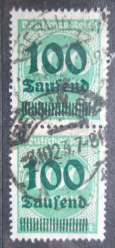 Poštovní známky Nìmecko 1923 Nominální hodnota pøetisk pár Mi# 290