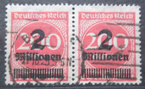 Poštovní známky Nìmecko 1923 Nominální hodnota pøetisk pár Mi# 309 Kat 5.60€