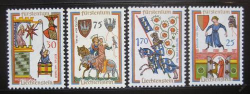 Poštovní známky Lichtenštejnsko 1963 Minnesangøi Mi# 433-36 Kat 5€