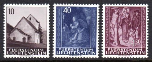 Poštovní známky Lichtenštejnsko 1964 Vánoce, umìní Mi# 445-47