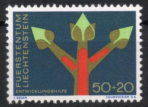 Poštovní známka Lichtenštejnsko 1967 Rozvojová pomoc Mi# 485