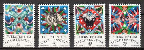 Poštovní známky Lichtenštejnsko 1976 Znamení zvìrokruhu Mi# 658-61
