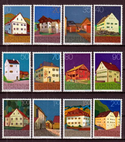 Poštovní známky Lichtenštejnsko 1978 Architektura Mi# 694-705 Kat 16€