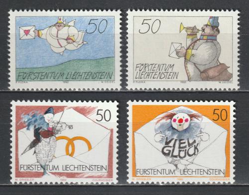 Poštovní známky Lichtenštejnsko 1992 Pozdravy Mi# 1041-44