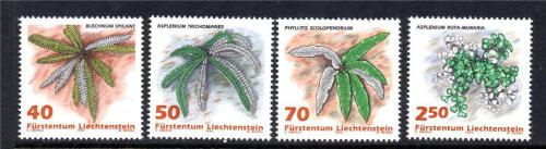 Poštovní známky Lichtenštejnsko 1992 Kapradí Mi# 1045-48 Kat 7€