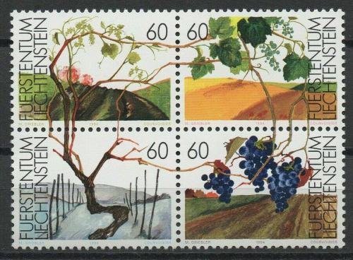 Poštovní známky Lichtenštejnsko 1994 Vinaøství Mi# 1089-92