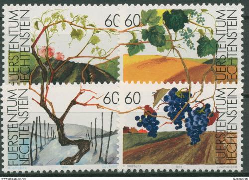Poštovní známky Lichtenštejnsko 1994 Vinaøství Mi# 1089-92