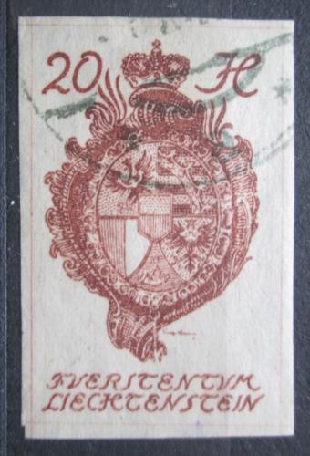 Poštovní známka Lichtenštejnsko 1920 Znak knížectví Mi# 20 Kat 8€