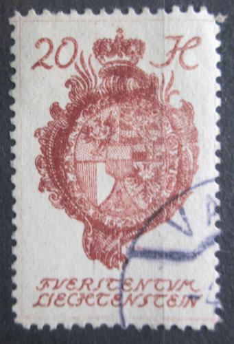Poštovní známka Lichtenštejnsko 1920 Znak knížectví Mi# 28
