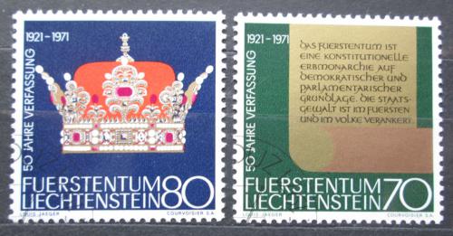Poštovní známky Lichtenštejnsko 1971 Ústava Mi# 546-47
