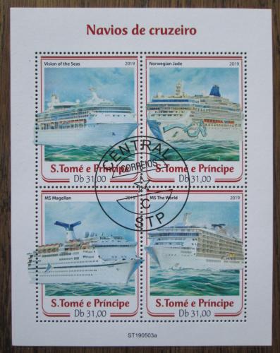 Poštovní známky Svatý Tomáš 2019 Výletní lodì Mi# 8456-59 Kat 12€