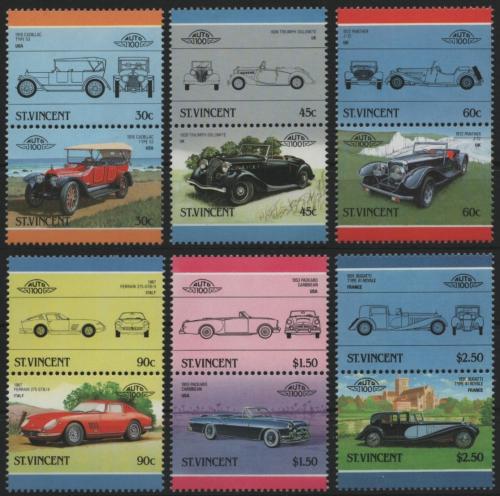 Poštovní známky Svatý Vincenc 1986 Automobily Mi# 916-27 Kat 8€