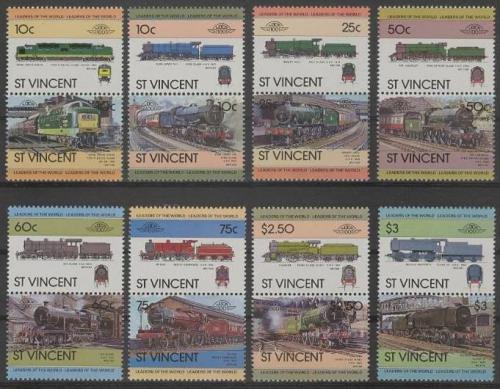 Poštovní známky Svatý Vincenc 1983 Lokomotivy Mi# 680-95 Kat 8€
