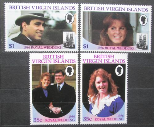 Poštovní známky Britské panenské ostrovy 1986 Královská svatba Mi# 550-53