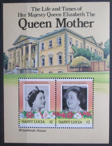 Poštovní známky Svatá Lucie 1985 Královna Matka Alžbìta Mi# Block 40