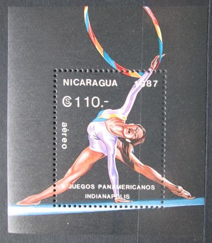 Poštovní známka Nikaragua 1987 Sportovní gymnastika Mi# Block 174