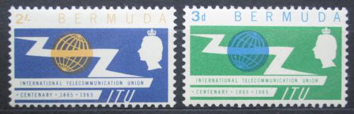 Poštovní známky Bermudy 1965 ITU, 100. výroèí Mi# 185-86