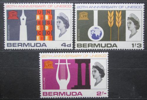 Poštovní známky Bermudy 1966 UNESCO, 20. výroèí Mi# 196-98 Kat 6€