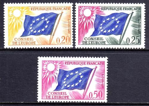 Poštovní známky Francie 1963 Rada Evropy, služební Mi# 7-9 Kat 4.50€