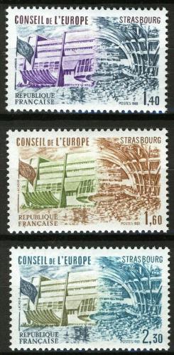 Poštovní známky Francie 1981 Rada Evropy, služební Mi# 27-29