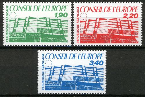 Poštovní známky Francie 1986 Rada Evropy, služební Mi# 40-42