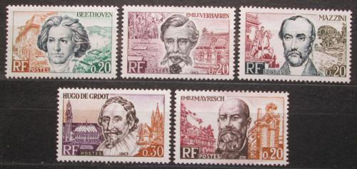Poštovní známky Francie 1963 Slavní Evropani Mi# 1432-36